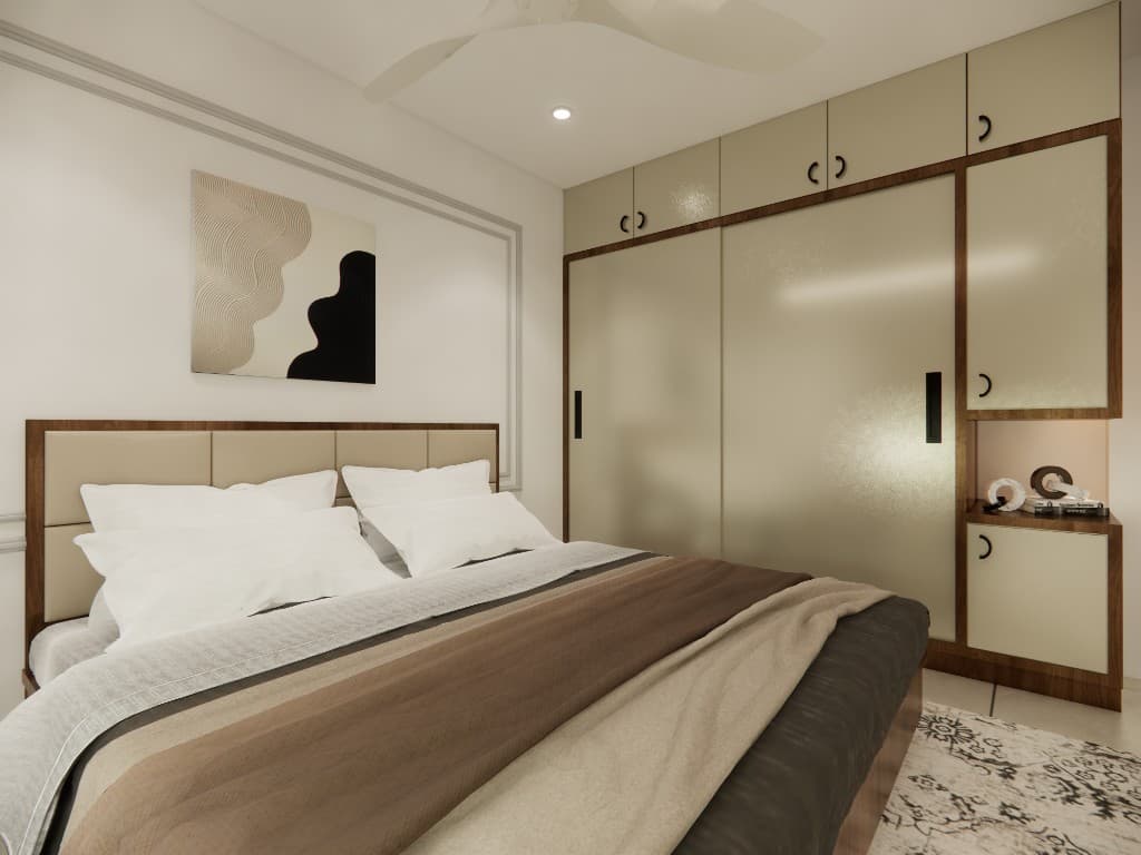 Skypark apartment interiors — living, kitchen, and bedrooms — still 13