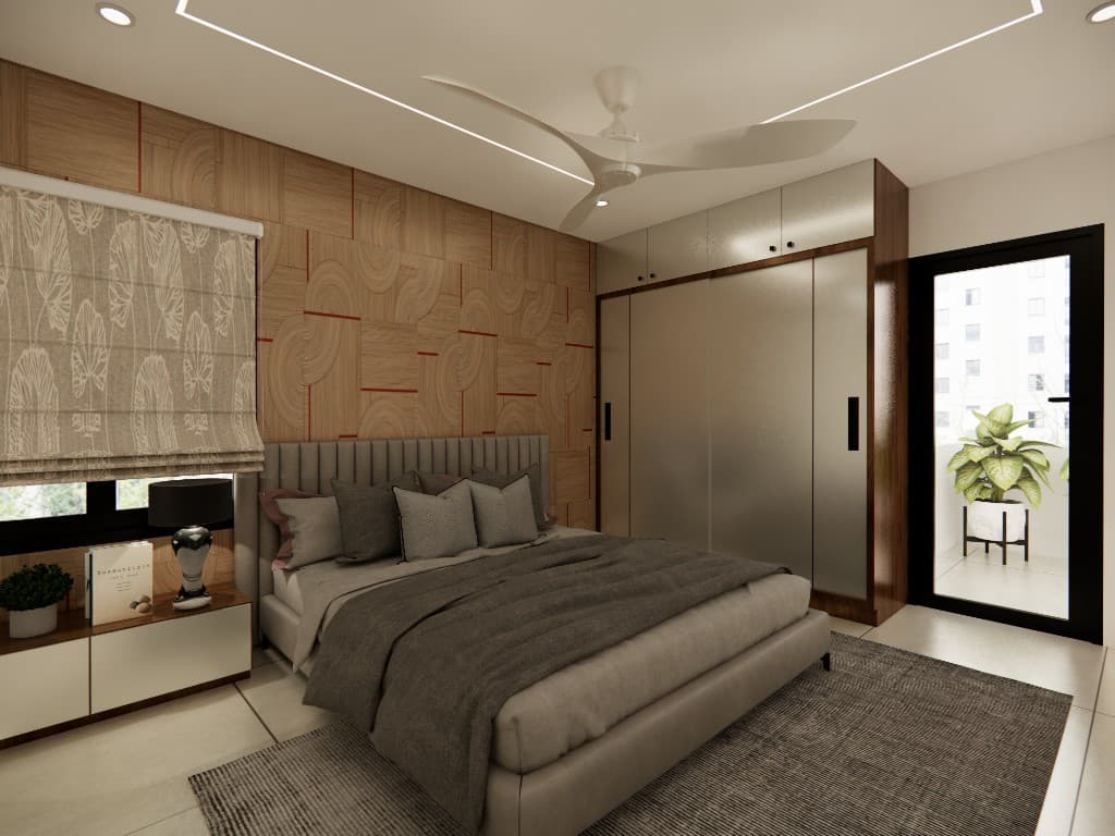 Skypark apartment interiors — living, kitchen, and bedrooms — still 16