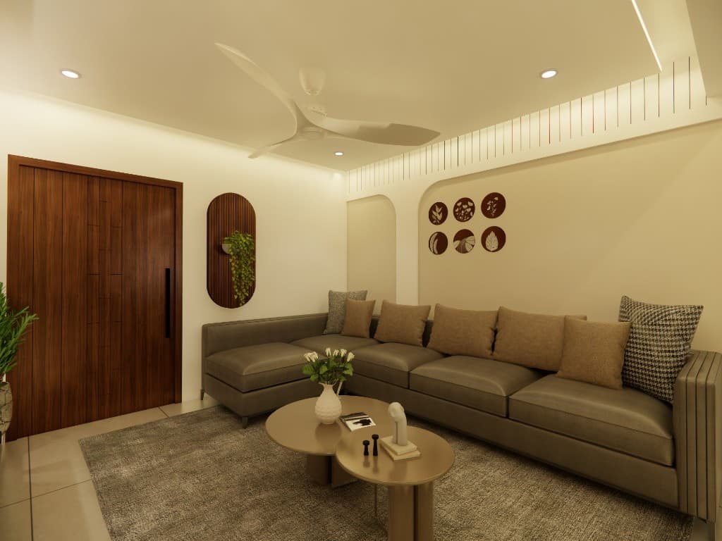Skypark apartment interiors — living, kitchen, and bedrooms — still 2
