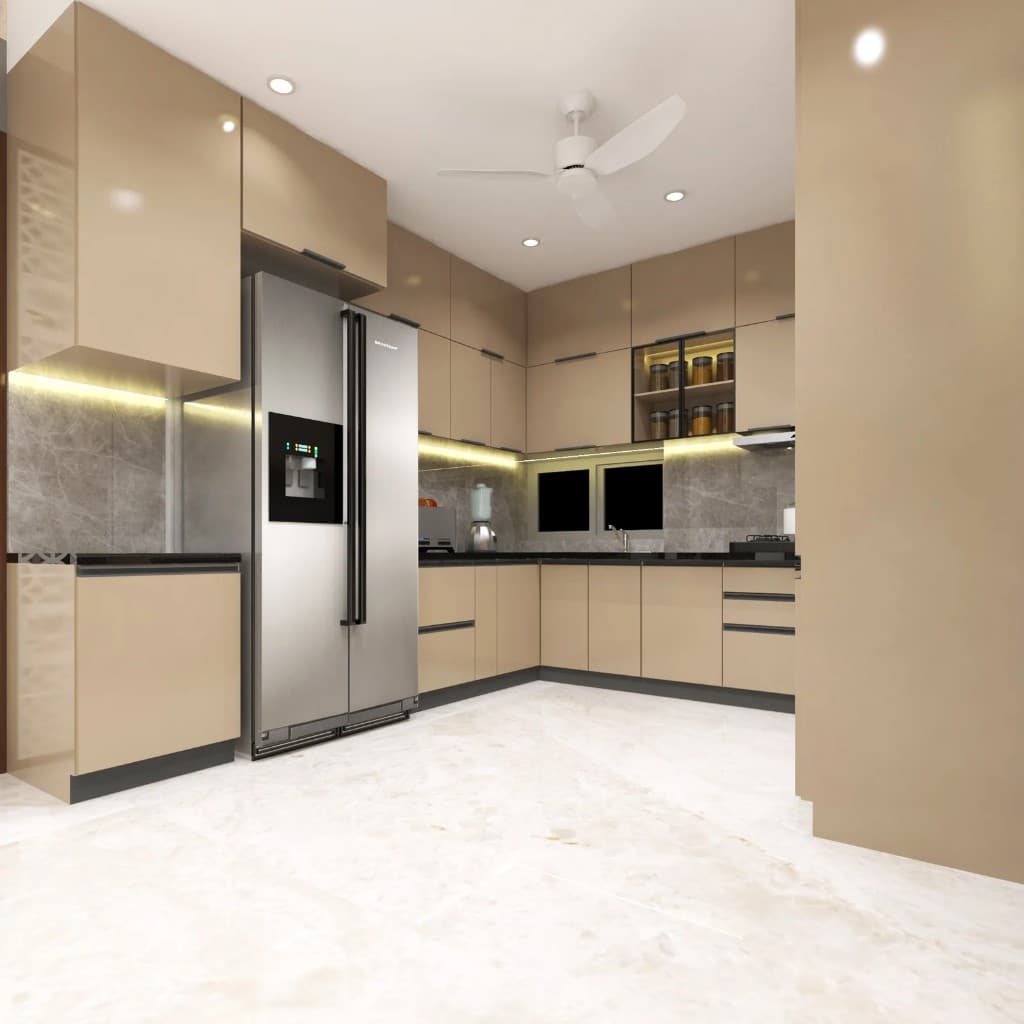 Kitchen interior render — Delhi project